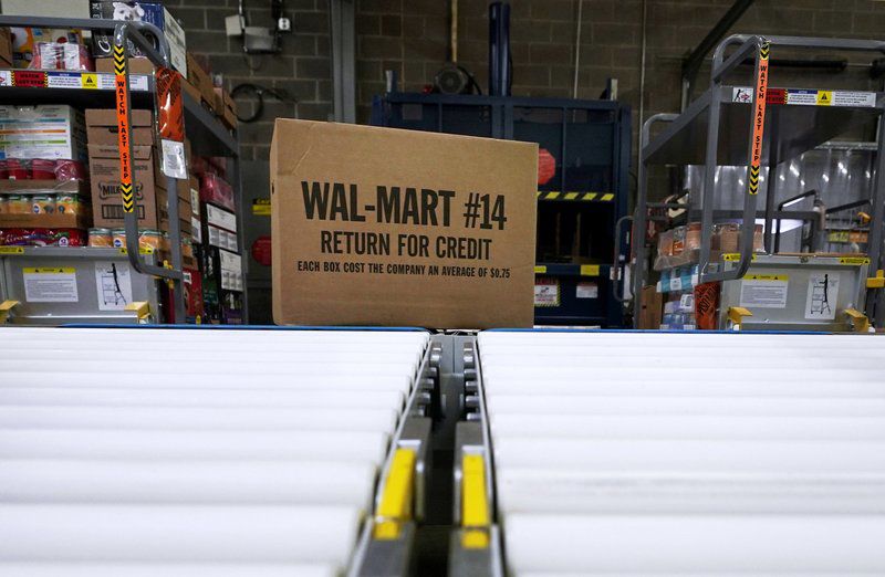 Walmart Box on Conveyor Belt